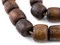 The Bead Chest Brown Bone Beads - Full Strand of Fair Trade African Beads (Barrel, Brown)